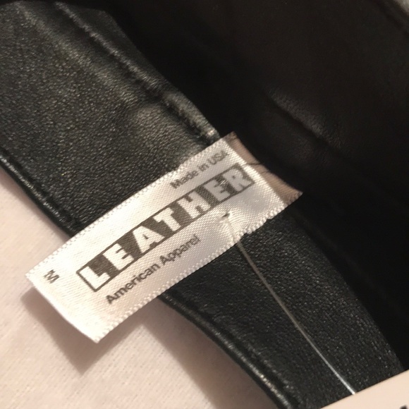 NWT Genuine Black Leather Mini Skirt, American Apparel, M - Picture 5 of 9